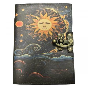 Leather Journal - Sun Over Ocean 5x7